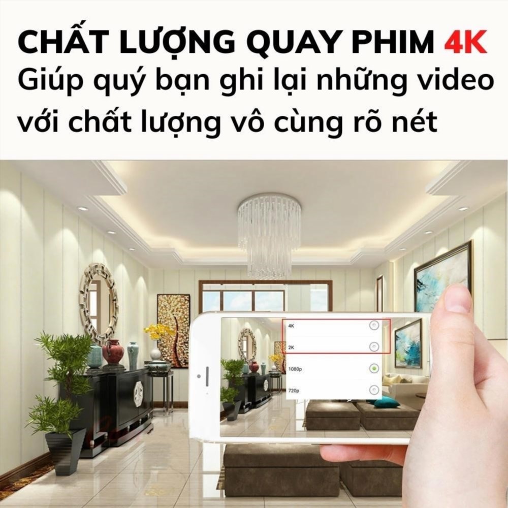 Chất lượng quay phim 4K cực kỳ sắc nét.