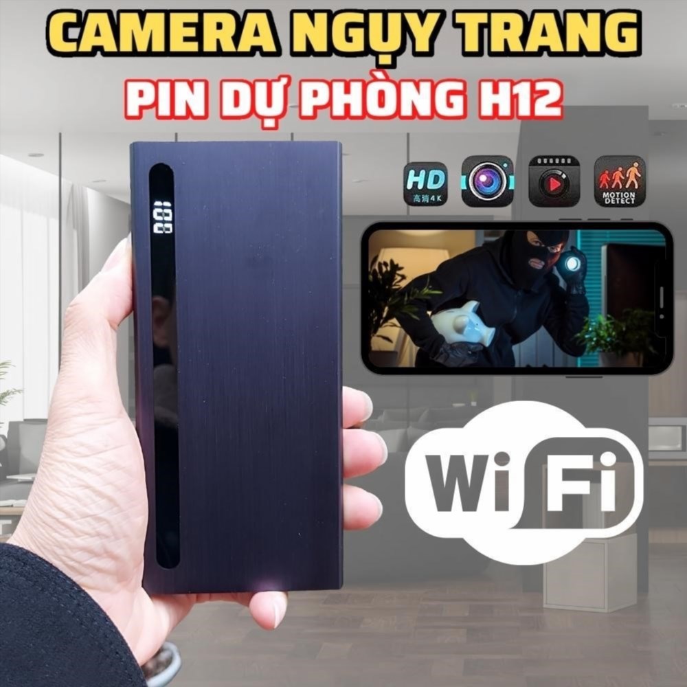 camera pin sạc dự phòng h12