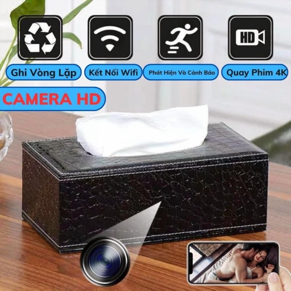 camera ngụy trang hộp khăn giấy