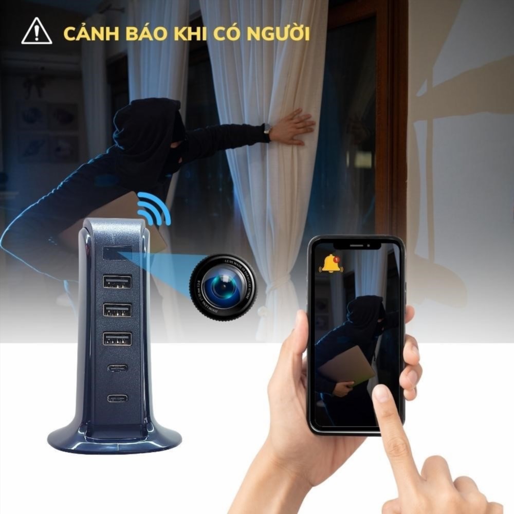 Đánh giá thực tế về camera không dây có kết nối wifi và ổ cắm sạc USB cho phép xem từ xa.