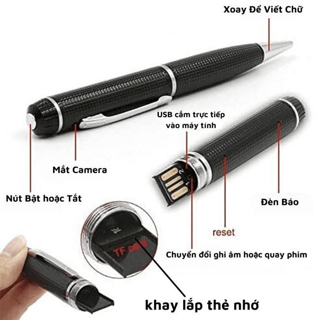 Tính năng của bút camera giá rẻ 8gb